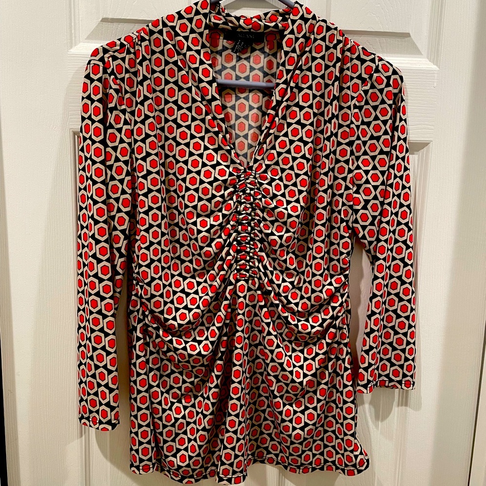 Alfani ruched v~neck